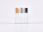 Preview: Roll-On-Flasche, Braun/Klarglas, 10ml, gold/silber