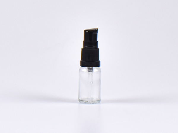 Klarglasflasche 10ml, mit Lotionspumpe Kunststoff