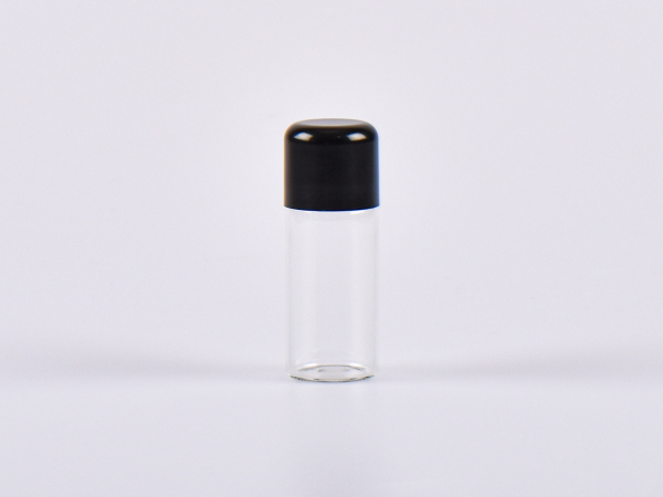 Flasche "Clary",10ml, mit Schraubverschluss schwarz-glanz