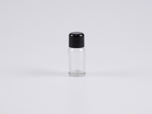 Klarglasflasche 10ml, mit Tropfmontur schwarz