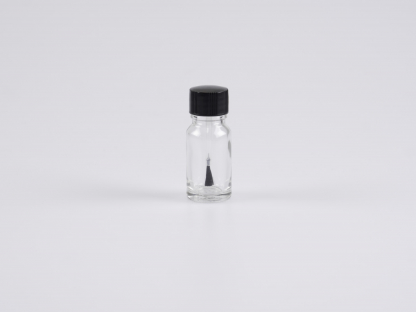 Klarglasflasche 10ml, mit Pinselmontur