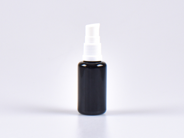 MIRON Violettglasflasche 30ml, mit Lotionspumpe Kunststoff