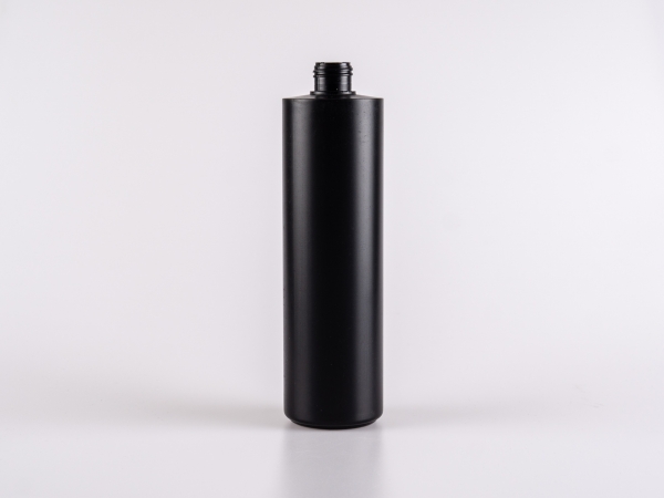 Flasche "Tara", 450ml, HD-PE matt-schwarz, 24/410, ohne Montur