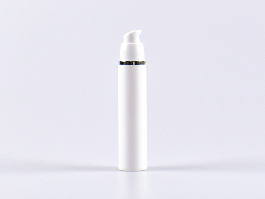 Airless Dispenser, 50ml, weiss mit Silberring