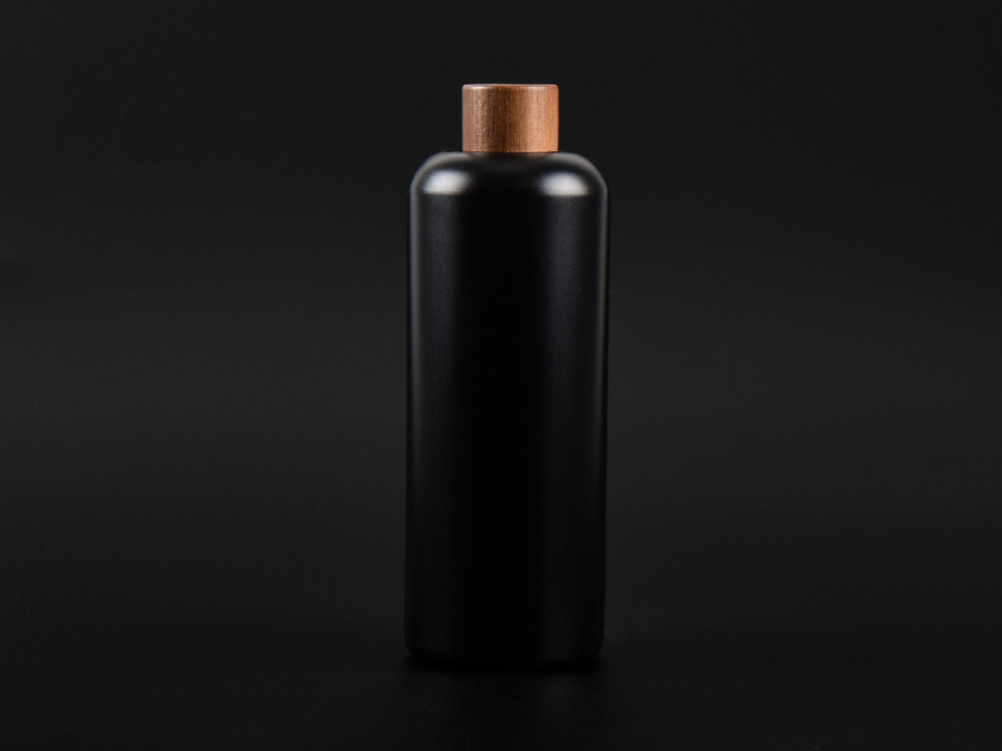 Flasche "Ben" 500ml, mit Deckel Walnut