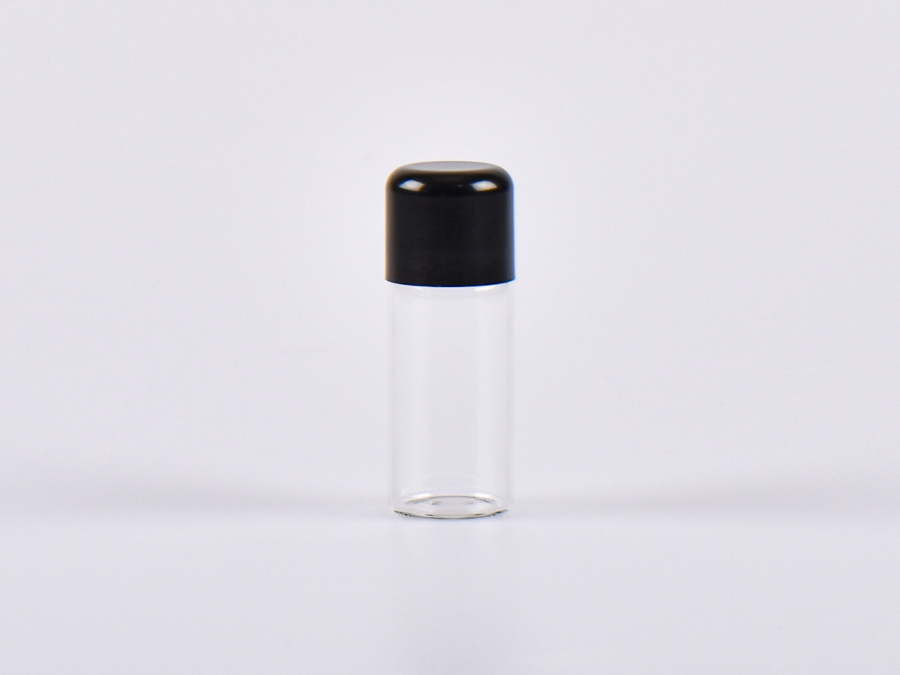 Flasche "Clary",10ml, mit Schraubverschluss schwarz-glanz