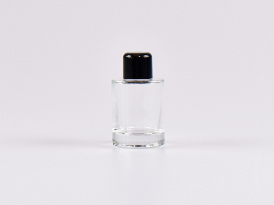 Glasflasche "Raoul" 30ml, mit Schraubverschluss schwarz