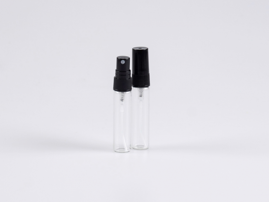 Zerstäuberflasche, schwarz und transparent, 5ml