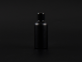 Schwarzglasflasche 50ml, mit Schraubverschluss schwarz