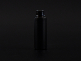 Flasche "Tara" 100ml, matt-schwarz, mit Aluminiumdeckel