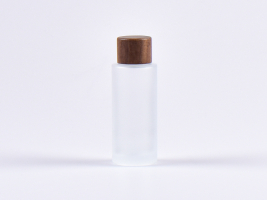 Glasflasche säuremattiert 30ml, mit Schraubverschluss Walnut