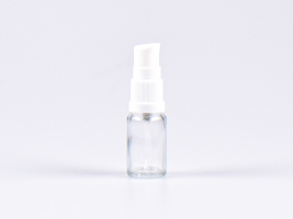 Klarglasflasche 10ml, mit Lotionspumpe Kunststoff