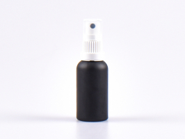 Schwarzglasflasche 30ml, mit Mundspray OV