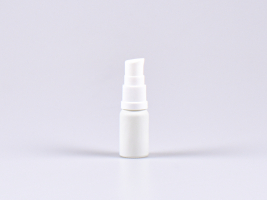 Weissglasflasche 10ml, mit Lotionspumpe Kunststoff